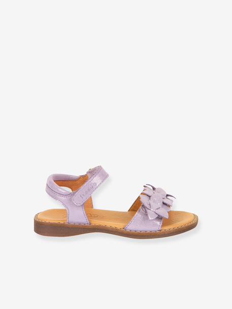 Pair of LORE FLOWERS Leather Sandals for Girls, FRODDO blue+blush+deep blue+gold+golden pink+lavender+red+tomato red 