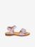 Pair of LORE FLOWERS Leather Sandals for Girls, FRODDO blue+blush+deep blue+gold+golden pink+lavender+red+tomato red 