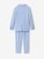 Ceremony suit with Mao collar shirt, jacket and trousers for boys aqua green+beige+sky blue 