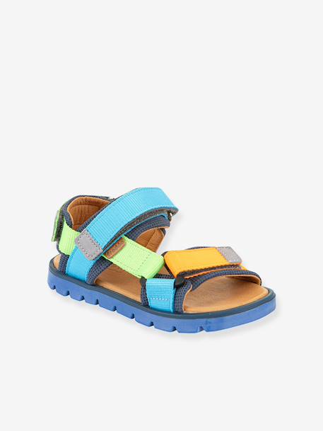 Pair of KE FLASH Hook-&-Loop Sandals for Boys, FRODDO aqua+black+blue+electric blue+fuchsia+multicoloured+navy blue+rosy 