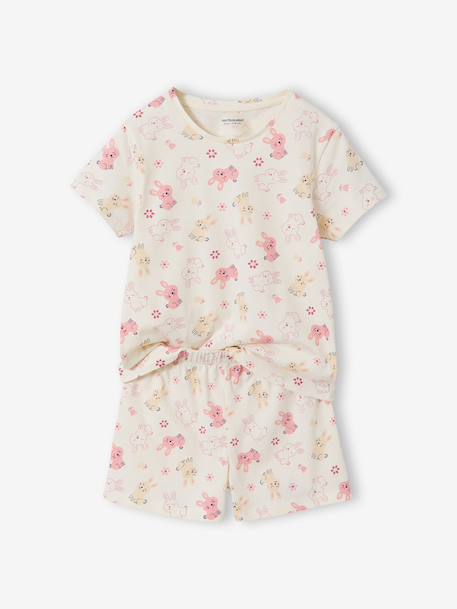 Pack of 2 short and long rabbit pyjamas marl grey 