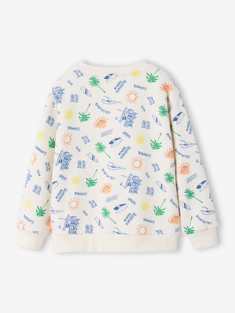 Round-neck sweatshirt for boys ecru 