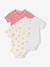 Pack of 3 organic cotton baby boy bodysuits red 