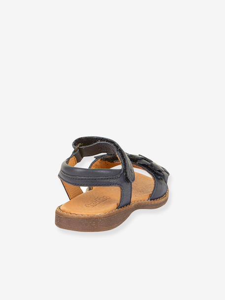 Pair of LORE FLOWERS Leather Sandals for Girls, FRODDO blue+blush+deep blue+gold+golden pink+lavender+red+tomato red 