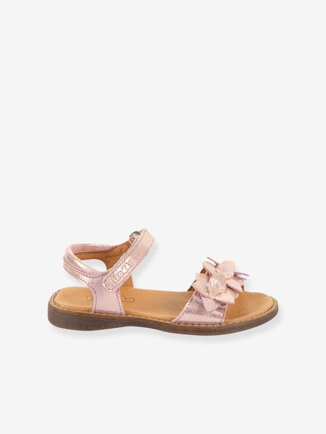 Pair of LORE FLOWERS Leather Sandals for Girls, FRODDO blue+blush+deep blue+gold+golden pink+lavender+red+tomato red 