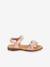 Pair of LORE FLOWERS Leather Sandals for Girls, FRODDO blue+blush+deep blue+gold+golden pink+lavender+red+tomato red 