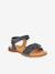 Pair of LORE FLOWERS Leather Sandals for Girls, FRODDO blue+blush+deep blue+gold+golden pink+lavender+red+tomato red 