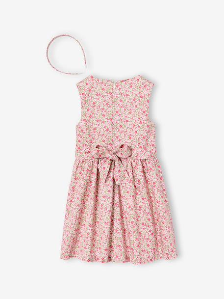 3-piece dress, cardigan and band for head accessories for hair set pale pink 