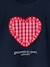 Girl's short-sleeved t-shirt with romantic pattern and frill detail ecru+navy blue+rose+sage green 