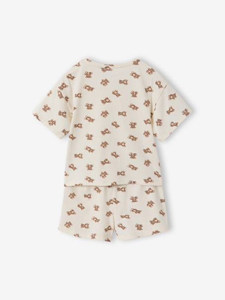 Pack of 2 short and long bear pyjamas ecru 