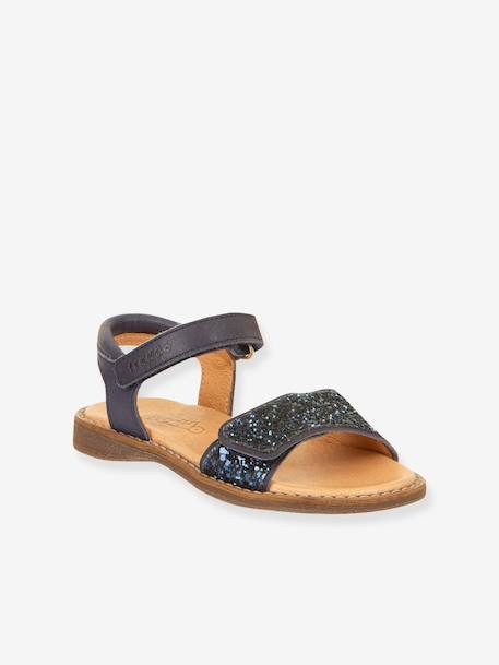 LORINE SPARKLE girls' sandals by FRODDO deep blue+gold+lavender 