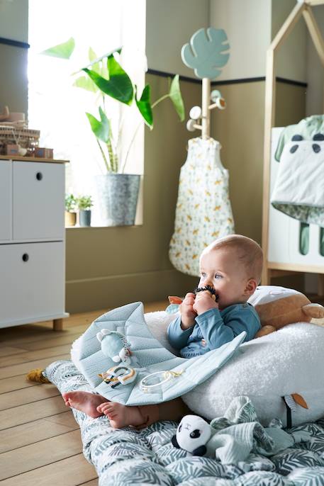 Cushion for Babies, Designed for Discovery ecru+Enchanted Forest+Pink World+red+white 