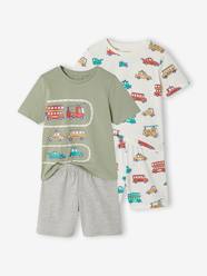 Boys-Pack of 2 vehicle pyjama shorts 