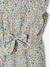 Frilly Cotton Gauze Playsuit for Girls ecru+sage green 