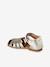 Girls' open leather ballerinas gold 