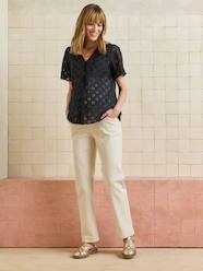Maternity-Straight Leg Jeans with Seamless Belly Band for Maternity
