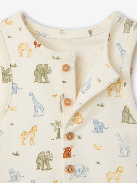 Set of baby sleepsuit and bandana ecru 
