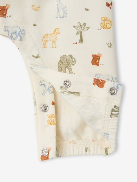 Set of baby sleepsuit and bandana ecru 