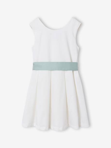 Occasion Wear Dress with Floral Print, for Girls light blue+pale pink+printed pink+printed white+white 