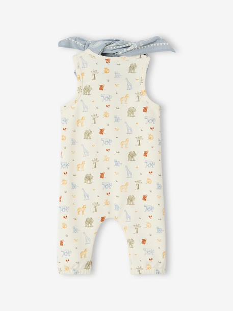 Set of baby sleepsuit and bandana ecru 