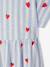 Girl's comfortable jersey dress striped blue+striped pink 