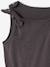 Two-fabric playsuit for girls old rose+slate grey 