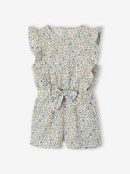 Girls-Frilly Cotton Gauze Playsuit for Girls 