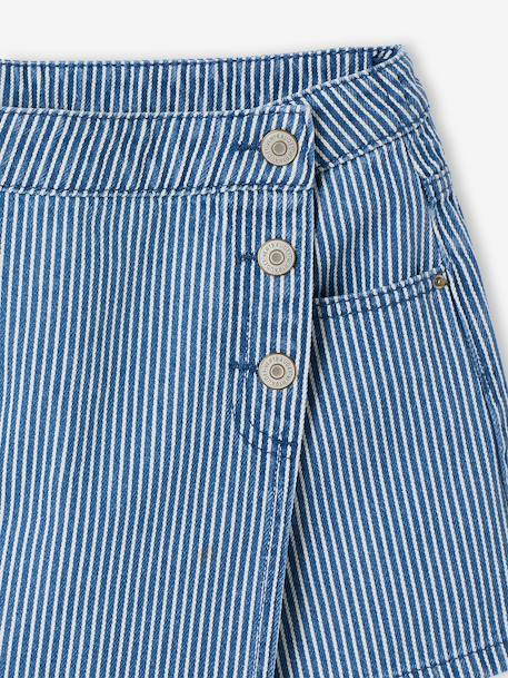 Striped girl's skort striped blue 