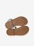 Girls' leather buckle sandals white 