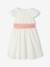 Party skater dress with bow sage green+white 