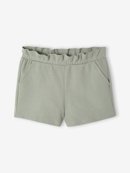 Pack of 2 Pairs of Shorts for Girls aqua green+navy blue+tangerine 
