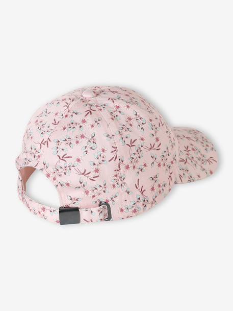 Girls' adjustable cotton cap pale pink 