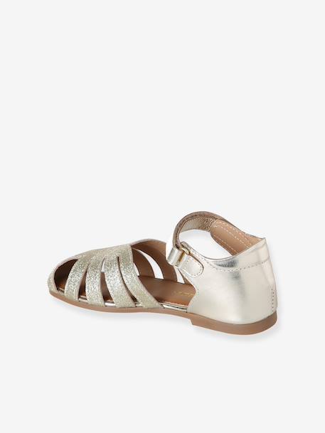 Girls' strap ballerinas gold 