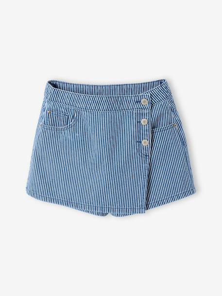 Striped girl's skort striped blue 