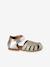 Girls' open leather ballerinas gold 