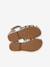 Girls' open leather ballerinas gold 