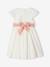 Party skater dress with bow sage green+white 
