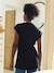 V-neck nursing t-shirt black+khaki 