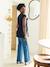 V-neck nursing t-shirt black+khaki 