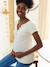 Maternity tunic-neck t-shirt ecru 