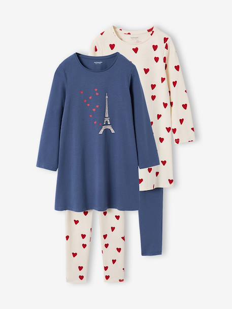 Pack of 2 nighties leggings blue 