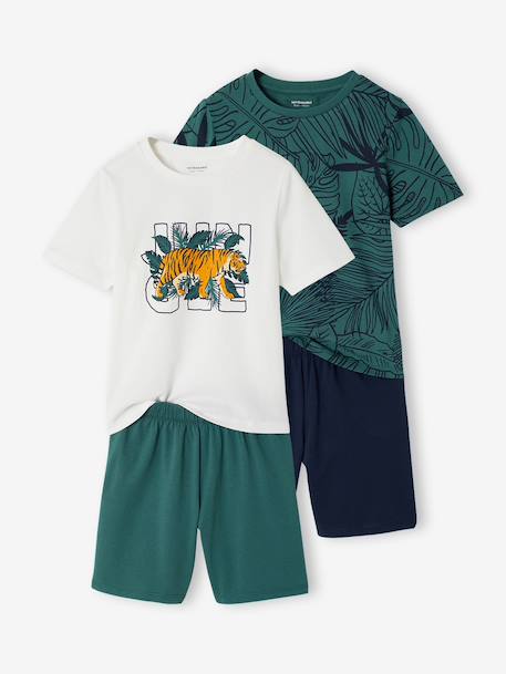 Pack of 2 jungle pyjamas English green 