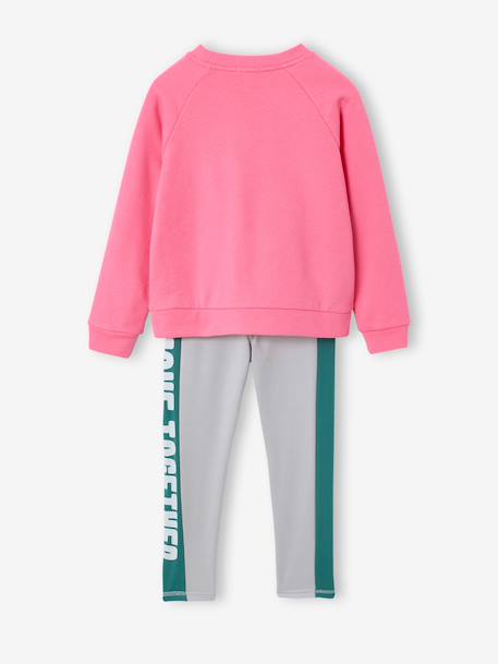 Girls' sweatshirt and leggings set marl grey 