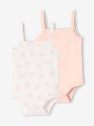 -Pack of 2 girl's bodysuit with braces 