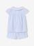 Short-sleeved pyjama playsuit to customise sky blue 