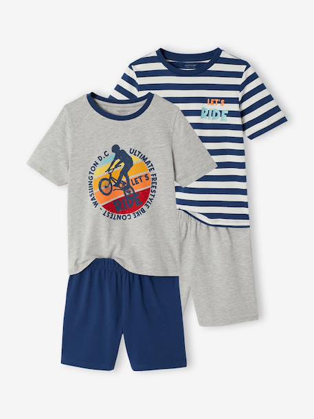 Pack of 2 pyjama shorts ocean blue 