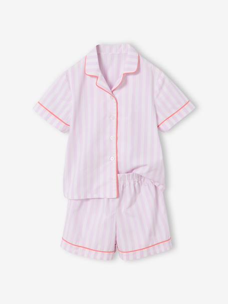 Short-sleeved pyjama playsuit to customise lilac 