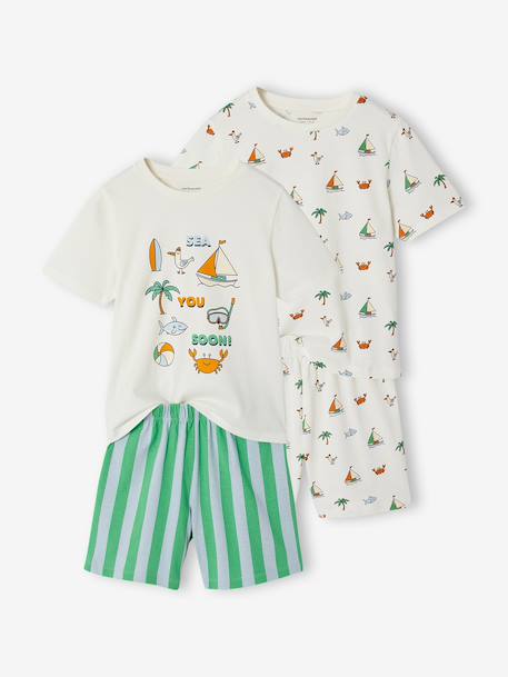 Pack of 2 pyjama shorts ecru 