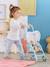 Doll's pushchair with star print green 