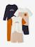 Pack of 3 long and short cycling pyjamas caramel 